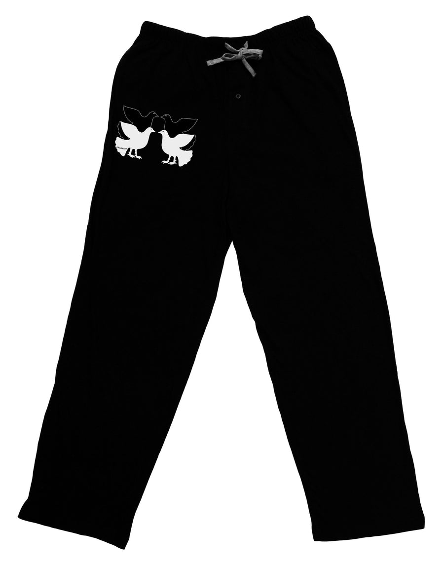 Four Calling Birds Adult Lounge Pants-Lounge Pants-TooLoud-Black-Small-Davson Sales