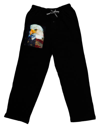 Patriotic Bald Eagle - American Flag Adult Lounge Shorts by TooLoud-Lounge Shorts-TooLoud-Black-Small-Davson Sales