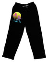 LA Beach Silhouette Letters Adult Lounge Pants-Lounge Pants-TooLoud-Black-Small-Davson Sales