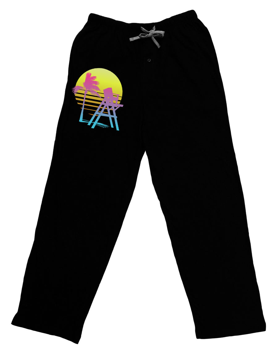 LA Beach Silhouette Letters Adult Lounge Pants-Lounge Pants-TooLoud-Black-Small-Davson Sales