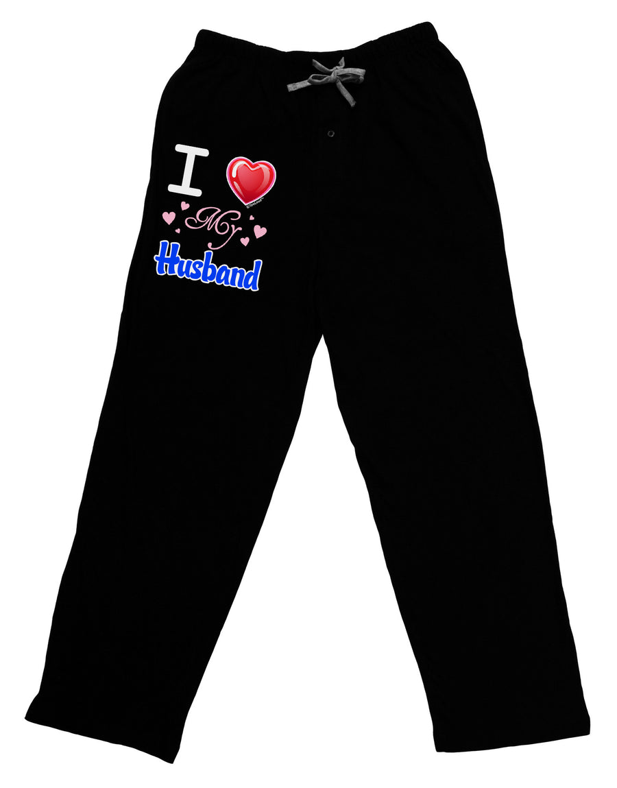 I Love Heart My Husband Adult Lounge Pants - Black-Lounge Pants-TooLoud-Black-Small-Davson Sales