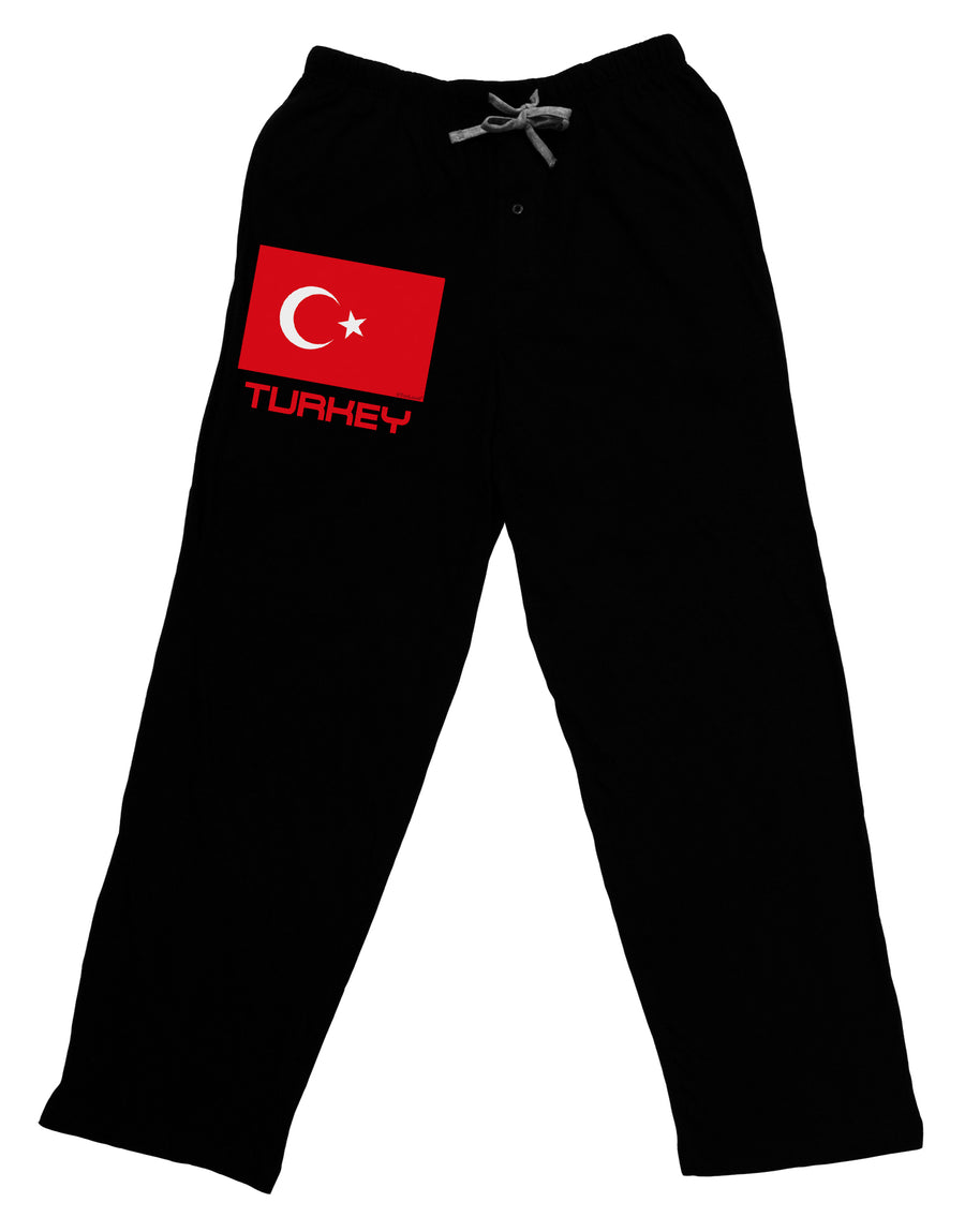 Turkey Flag with Text Adult Lounge Pants by TooLoud-Lounge Pants-TooLoud-Black-Small-Davson Sales