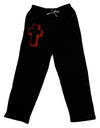 Simple Cross Design Glitter - Red Adult Lounge Pants - Black by TooLoud-Lounge Pants-TooLoud-Black-Small-Davson Sales