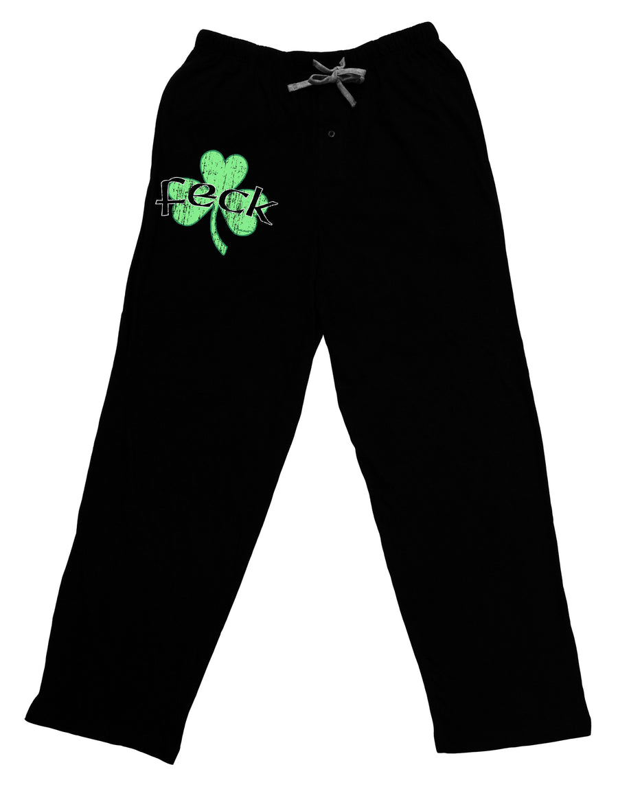 Feck - Clover Distressed Design Adult Lounge Pants - Black by TooLoud-Lounge Pants-TooLoud-Black-Small-Davson Sales