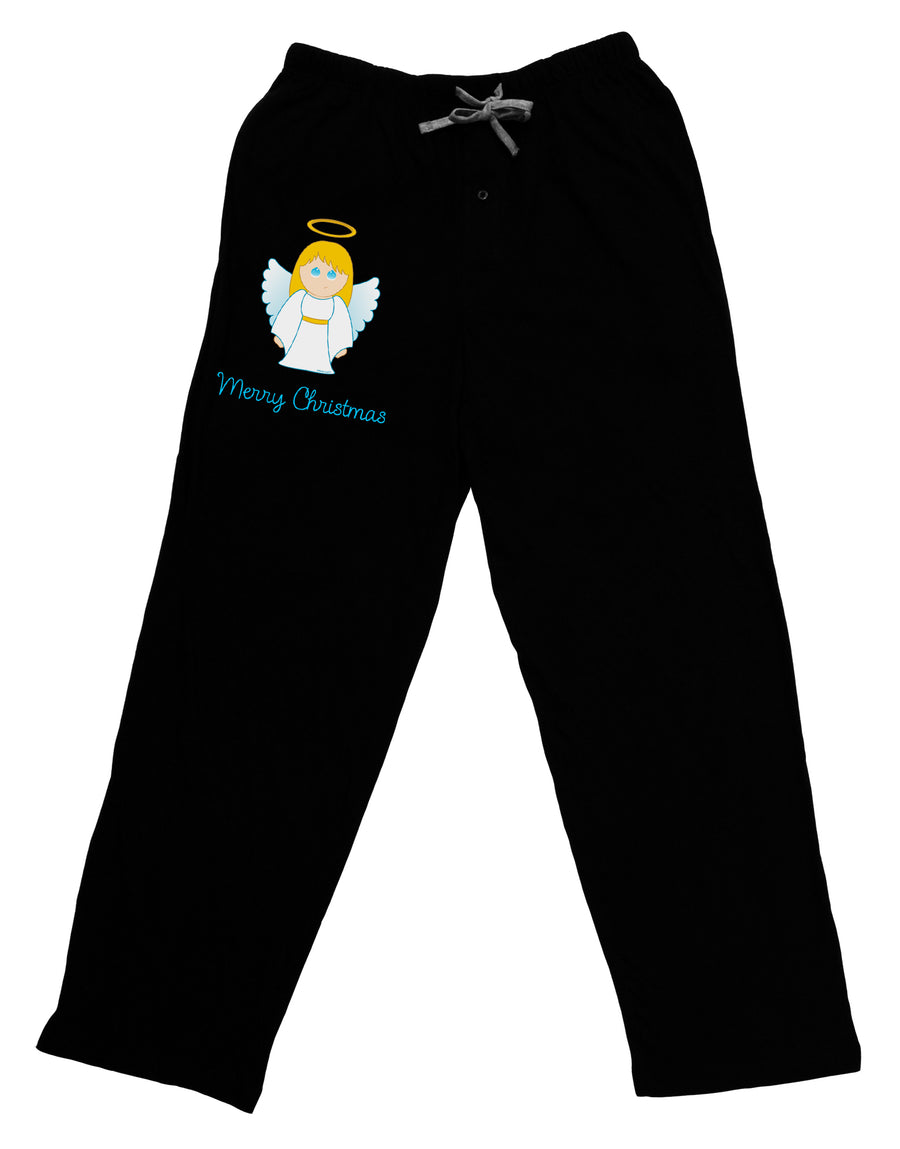 Merry Christmas Cute Angel Girl Adult Lounge Pants - Black-Lounge Pants-TooLoud-Black-Small-Davson Sales