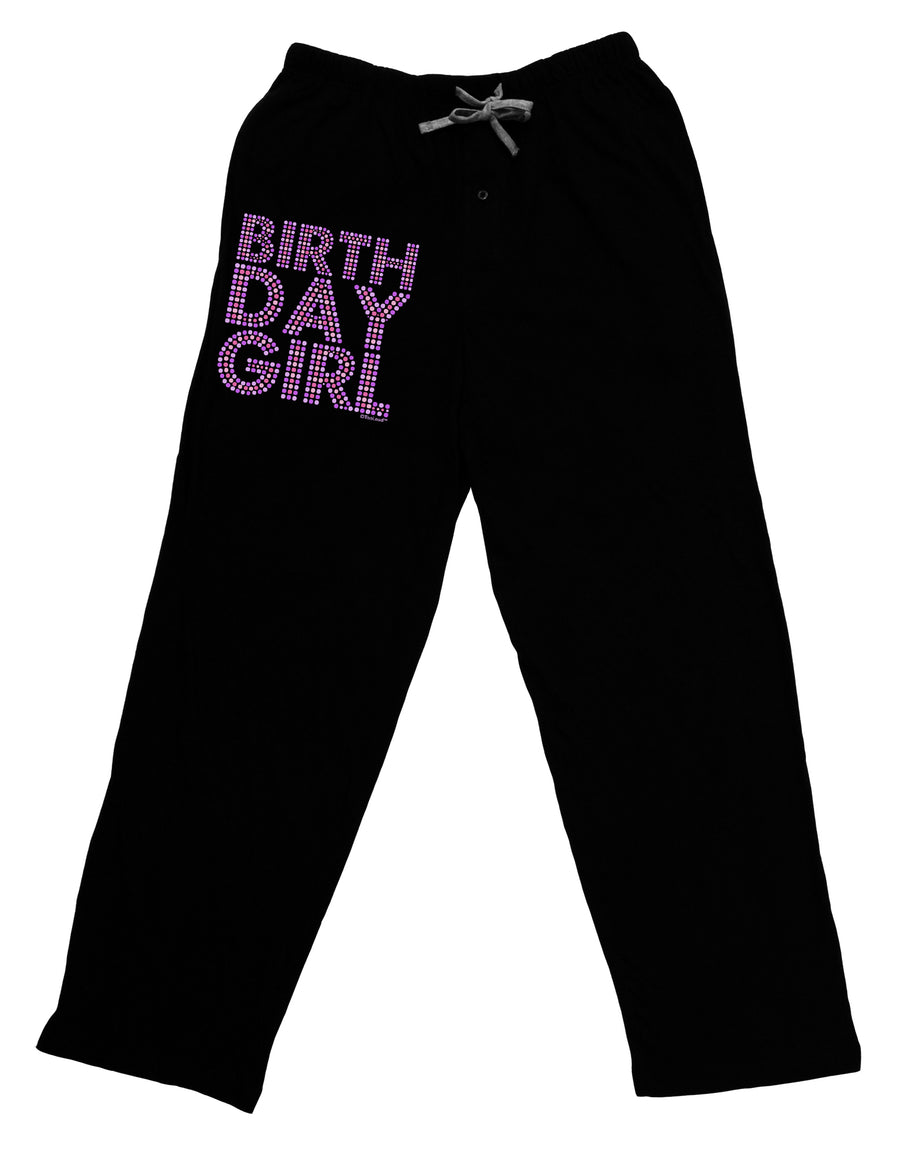 Birthday Girl - Pink and Purple Dots Adult Lounge Pants - Black by TooLoud-Lounge Pants-TooLoud-Black-Small-Davson Sales