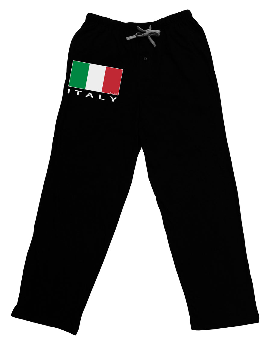 Italian Flag - Italy Text Adult Lounge Pants - Black by TooLoud-Lounge Pants-TooLoud-Black-Small-Davson Sales