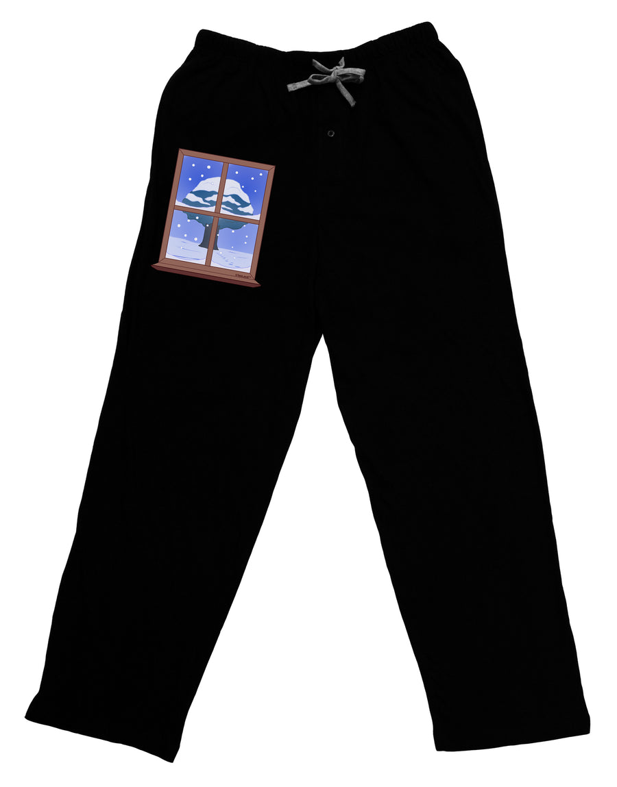 Frosty Window Design Adult Lounge Pants - Black-Lounge Pants-TooLoud-Black-Small-Davson Sales