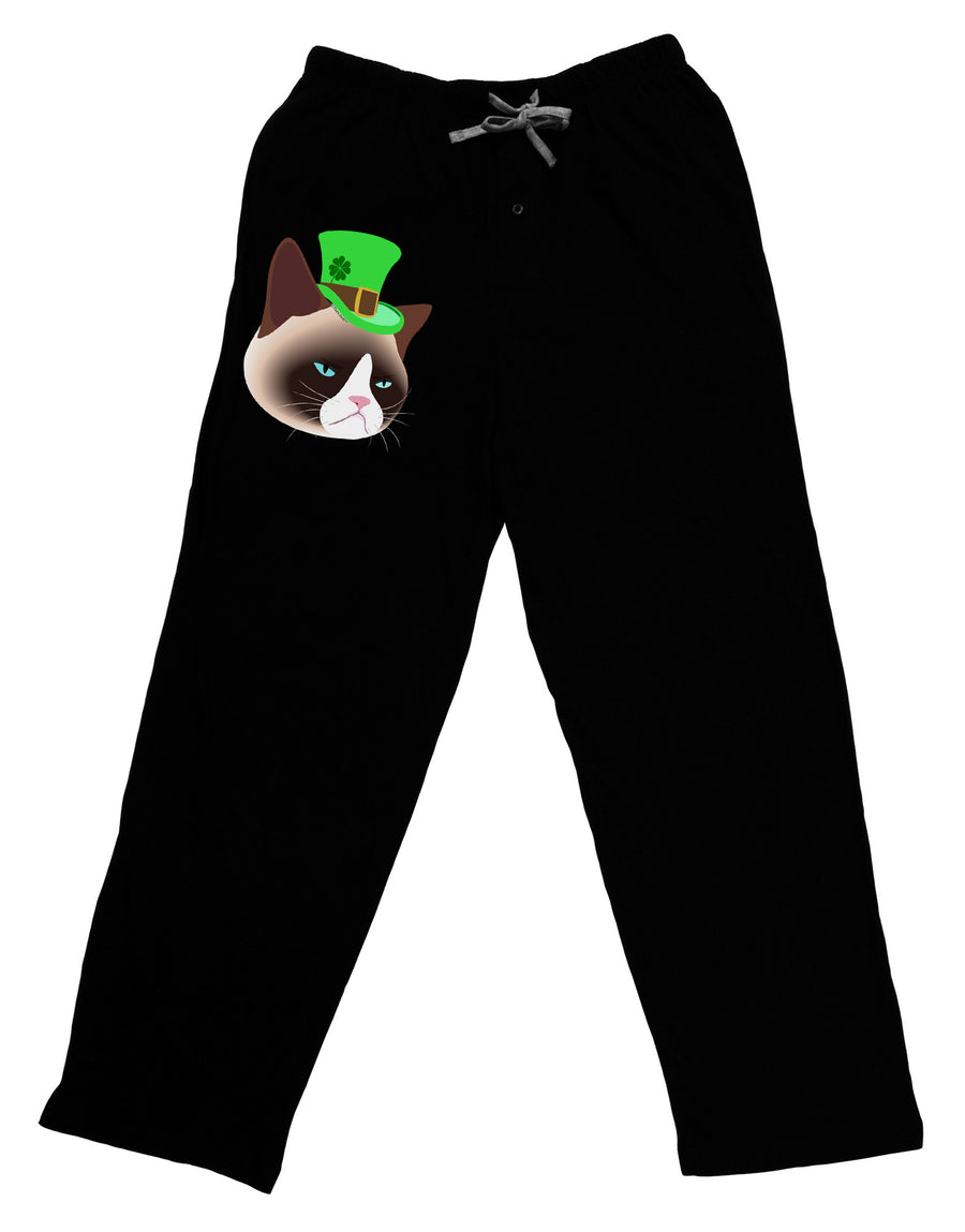 Leprechaun Disgruntled Cat Adult Lounge Pants-Lounge Pants-TooLoud-Black-Small-Davson Sales