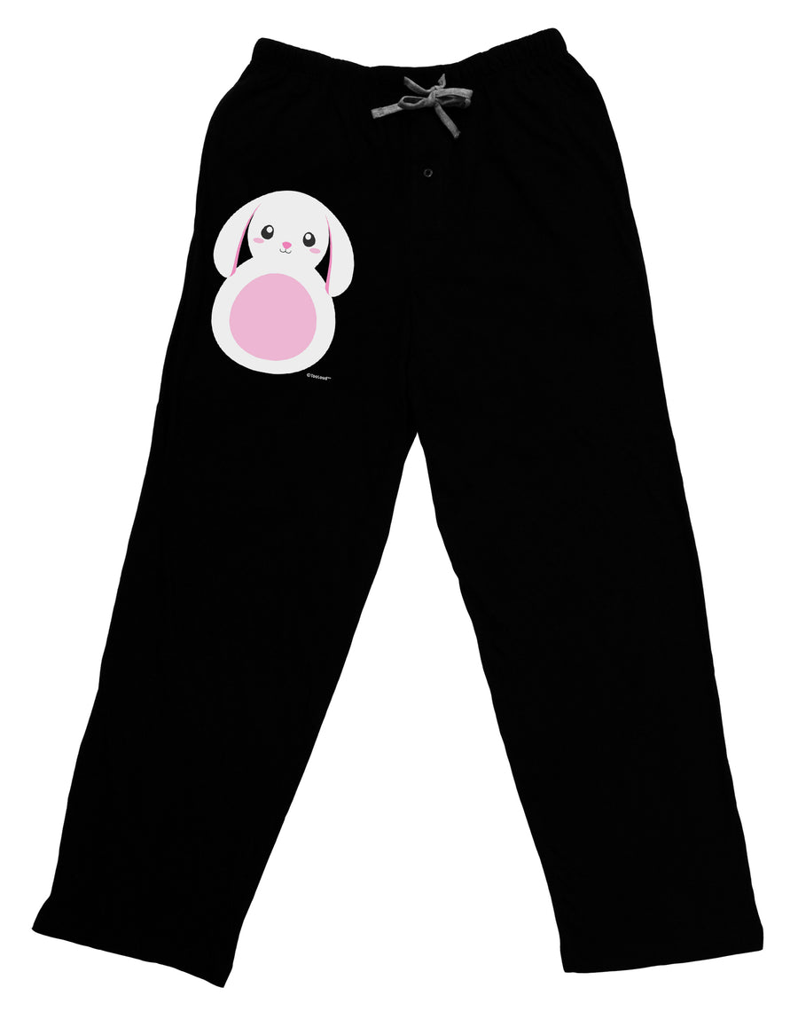 Cute Bunny with Floppy Ears - Pink Adult Lounge Pants - Black by TooLoud-Lounge Pants-TooLoud-Black-Small-Davson Sales