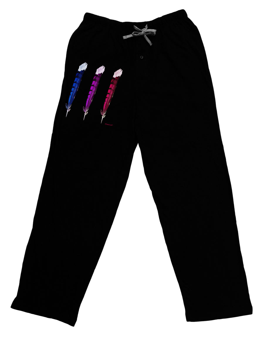 Graphic Feather Design - Feather Trio Adult Lounge Pants - Black by TooLoud-Lounge Pants-TooLoud-Black-Small-Davson Sales