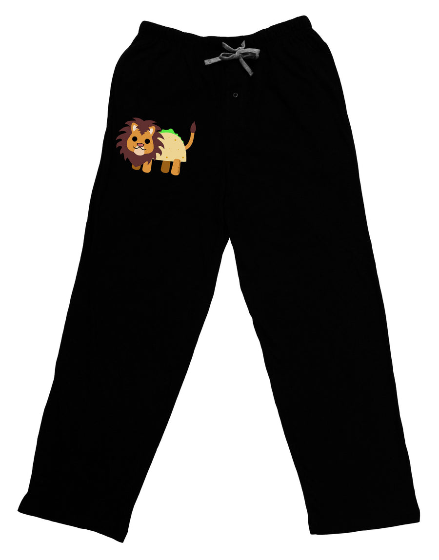 Cute Taco Lion Adult Lounge Pants-Lounge Pants-TooLoud-Black-Small-Davson Sales