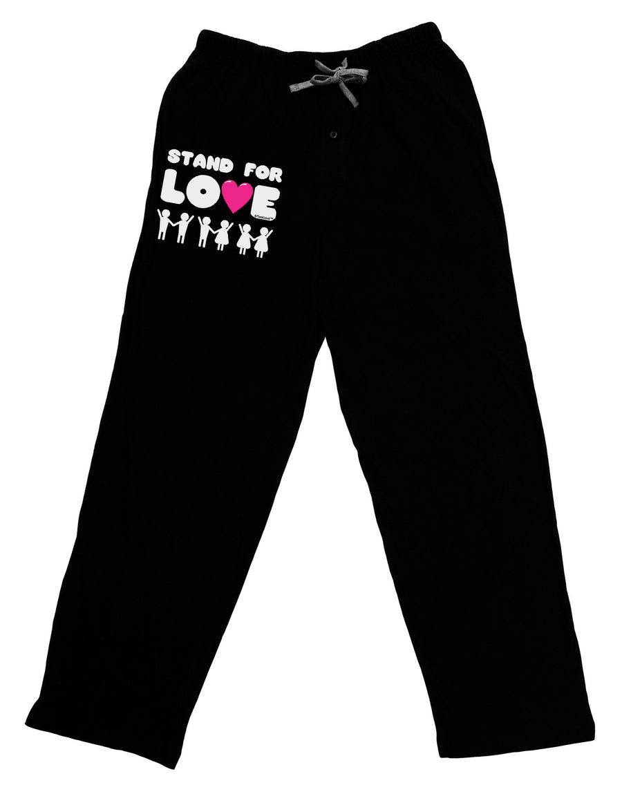 Stand For Love Pink Heart Adult Lounge Pants-Lounge Pants-TooLoud-Black-Small-Davson Sales