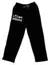 I Heart My Poodle Adult Lounge Pants - Black by TooLoud-Lounge Pants-TooLoud-Black-Small-Davson Sales