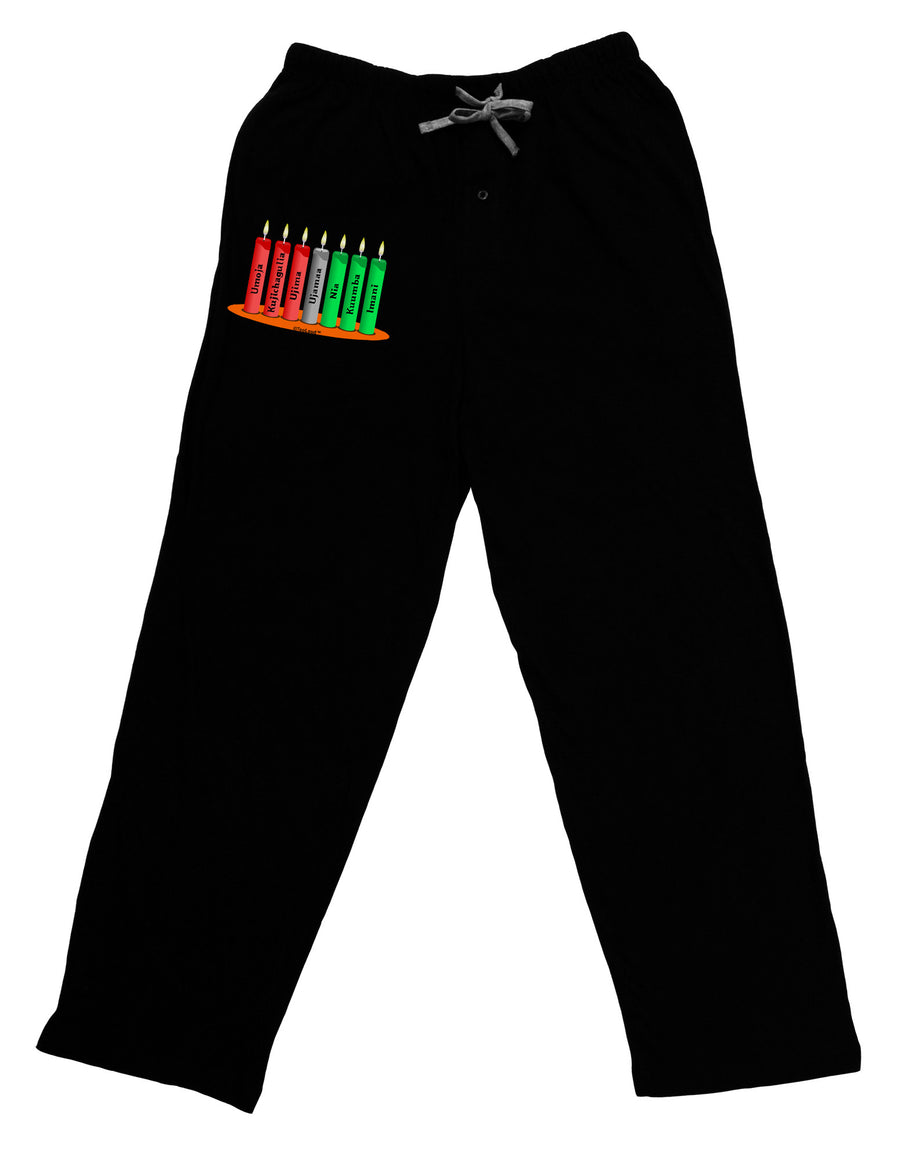 Kwanzaa Candles 7 Principles Adult Lounge Pants-Lounge Pants-TooLoud-Black-Small-Davson Sales