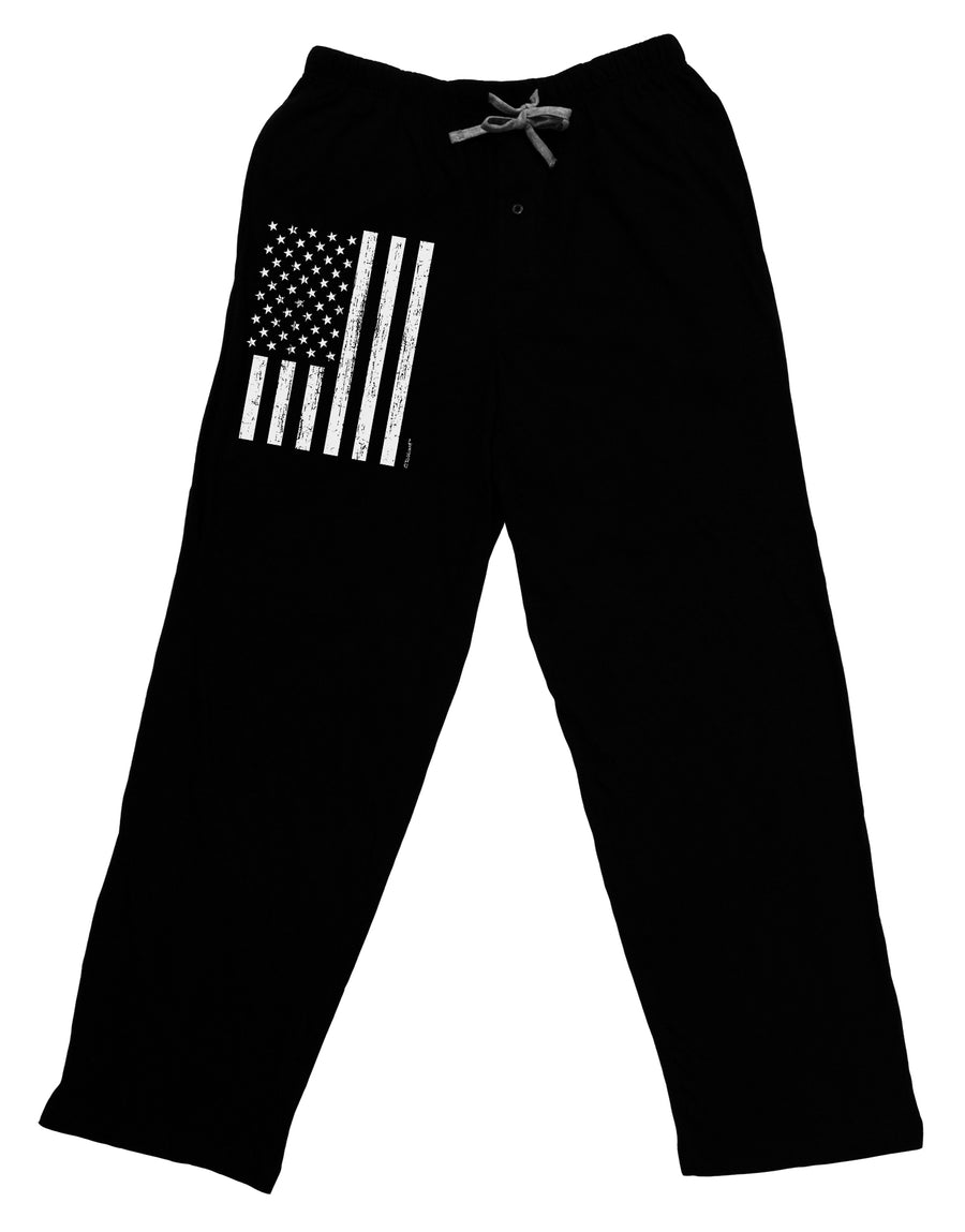 Stamp Style American Flag - Distressed Adult Lounge Pants by TooLoud-Lounge Pants-TooLoud-Black-Small-Davson Sales