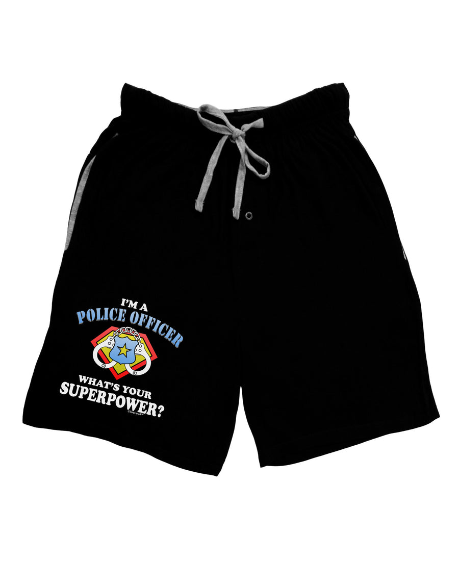 Police Officer - Superpower Adult Lounge Shorts-Lounge Shorts-TooLoud-Red-Small-Davson Sales