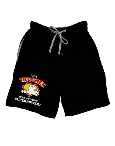 Trucker - Superpower Adult Lounge Shorts-Lounge Shorts-TooLoud-Black-Small-Davson Sales