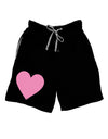 Big Pink Heart Valentine's Day Adult Lounge Shorts - Red or Black-Lounge Shorts-TooLoud-Black-Small-Davson Sales