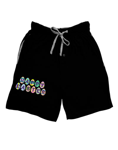 Easter Eggs Happy Easter Adult Lounge Shorts - Red or Black-Lounge Shorts-TooLoud-Black-Small-Davson Sales