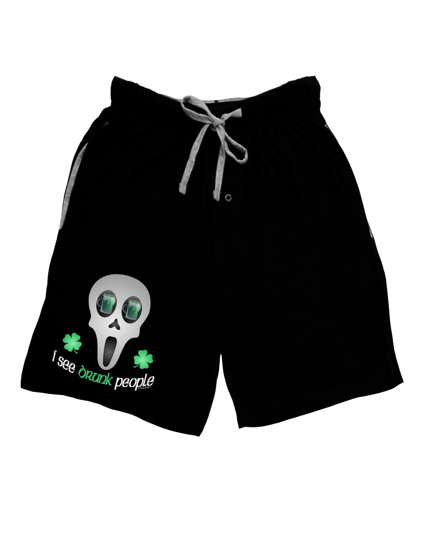 I See Drunk People Adult Lounge Shorts-Lounge Shorts-TooLoud-Black-Small-Davson Sales