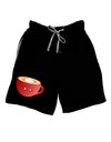 Cute Christmas Drink Eggnog Adult Lounge Shorts - Red or Black-Lounge Shorts-TooLoud-Black-Small-Davson Sales