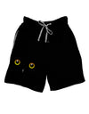 Cute Snowy Owl Face Adult Lounge Shorts-Lounge Shorts-TooLoud-Black-Small-Davson Sales