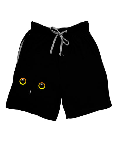 Cute Snowy Owl Face Adult Lounge Shorts-Lounge Shorts-TooLoud-Black-Small-Davson Sales