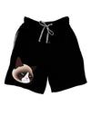 Cute Disgruntled Siamese Cat Adult Lounge Shorts by-Lounge Shorts-TooLoud-Black-Small-Davson Sales