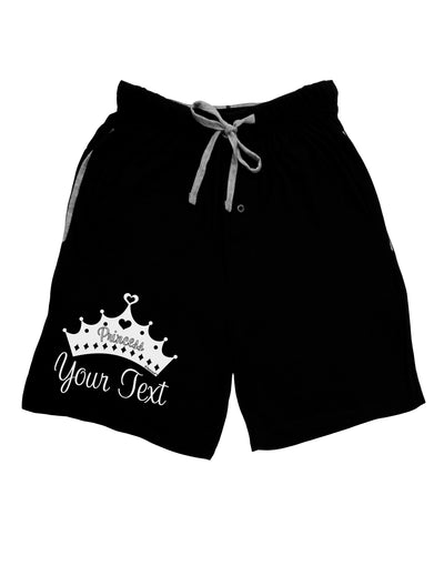 Personalized Princess -Name- Design Adult Lounge Shorts by TooLoud-Lounge Shorts-TooLoud-Black-Small-Davson Sales