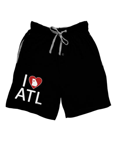 I Heart Atlanta Adult Lounge Shorts-Lounge Shorts-TooLoud-Black-Small-Davson Sales