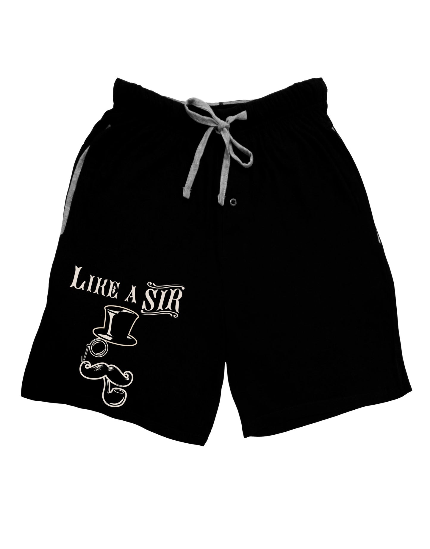 Like A Sir - Super Classy Adult Lounge Shorts - Black- Small-Lounge Shorts-TooLoud-Davson Sales