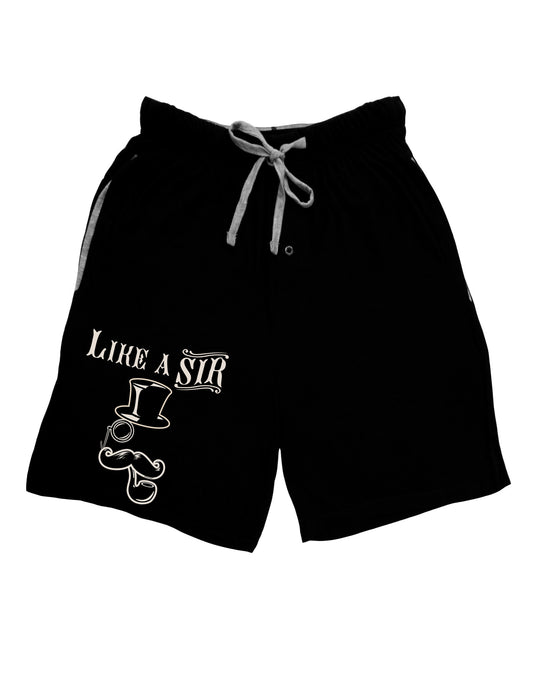 Like A Sir - Super Classy Adult Lounge Shorts - Black- Small-Lounge Shorts-TooLoud-Davson Sales
