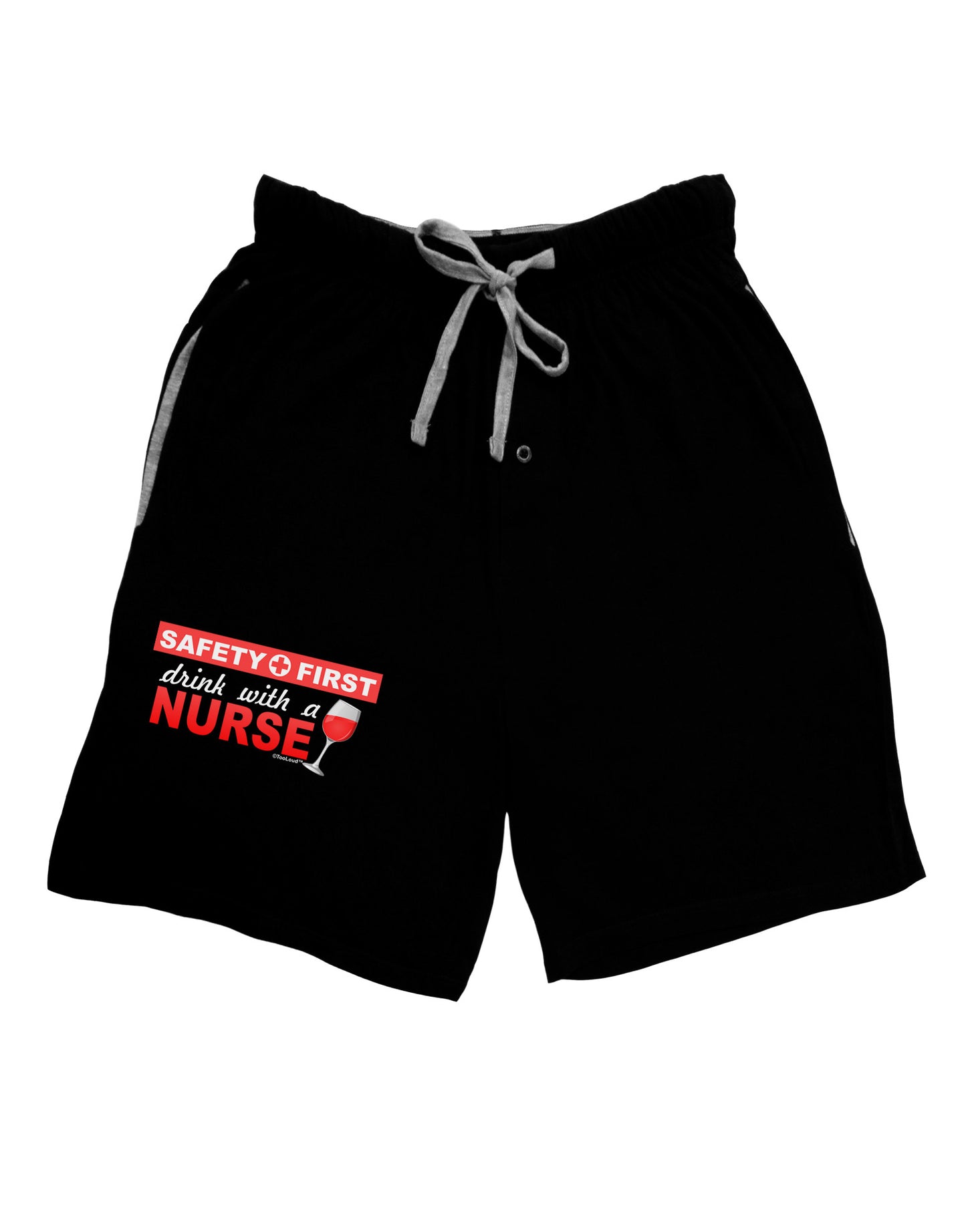 Drink With A Nurse Adult Lounge Shorts-Lounge Shorts-TooLoud-Black-Small-Davson Sales