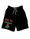 Kiss Me Under the Mistletoe Christmas Adult Lounge Shorts - Red or Black by TooLoud-TooLoud-Black-Small-Davson Sales