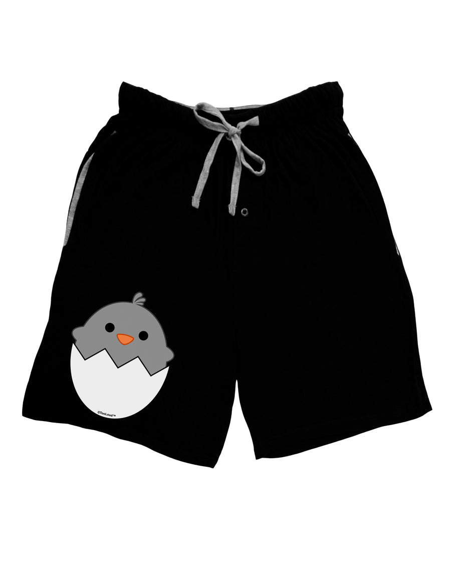 Cute Hatching Chick - Gray Adult Lounge Shorts - Red or Black by TooLoud-Lounge Shorts-TooLoud-Red-Small-Davson Sales