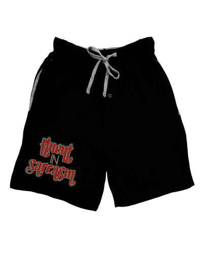 Fluent in Sarcasm Adult Lounge Shorts-Lounge Shorts-TooLoud-Black-Small-Davson Sales