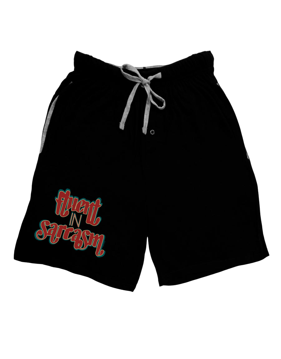 Fluent in Sarcasm Adult Lounge Shorts-Lounge Shorts-TooLoud-Red-Small-Davson Sales