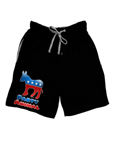 Democrat Party Animal Adult Lounge Shorts-Lounge Shorts-TooLoud-Black-Small-Davson Sales