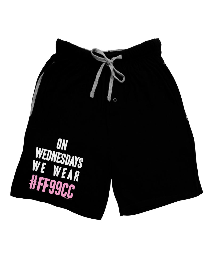 On Wednesdays We Wear FF99CC Adult Lounge Shorts-Lounge Shorts-TooLoud-Black-Small-Davson Sales