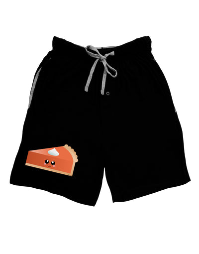 Cute Pumpkin Pie Thanksgiving Adult Lounge Shorts-Lounge Shorts-TooLoud-Black-Small-Davson Sales