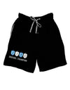 Dreidel Champion Hanukkah Adult Lounge Shorts - Red or Black-Lounge Shorts-TooLoud-Black-Small-Davson Sales