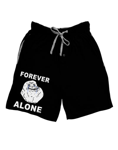 Forever Alone Anti-Valentines Day Adult Lounge Shorts - Red or Black by TooLoud-TooLoud-Black-Small-Davson Sales