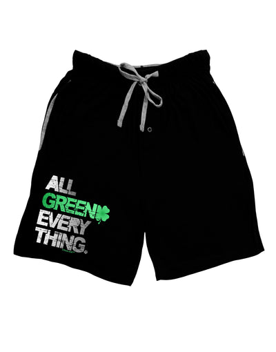 All Green Everything Distressed Adult Lounge Shorts-Lounge Shorts-TooLoud-Black-Small-Davson Sales