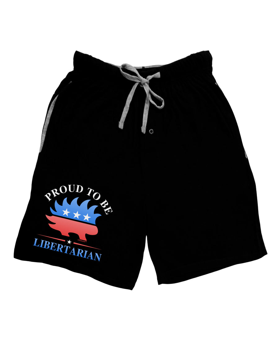 Proud To Be Libertarian Adult Lounge Shorts-Lounge Shorts-TooLoud-Black-Small-Davson Sales