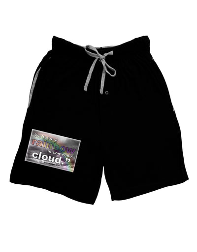 Rainbow in Cloud M Angelou Adult Lounge Shorts by TooLoud-Lounge Shorts-TooLoud-Black-Small-Davson Sales