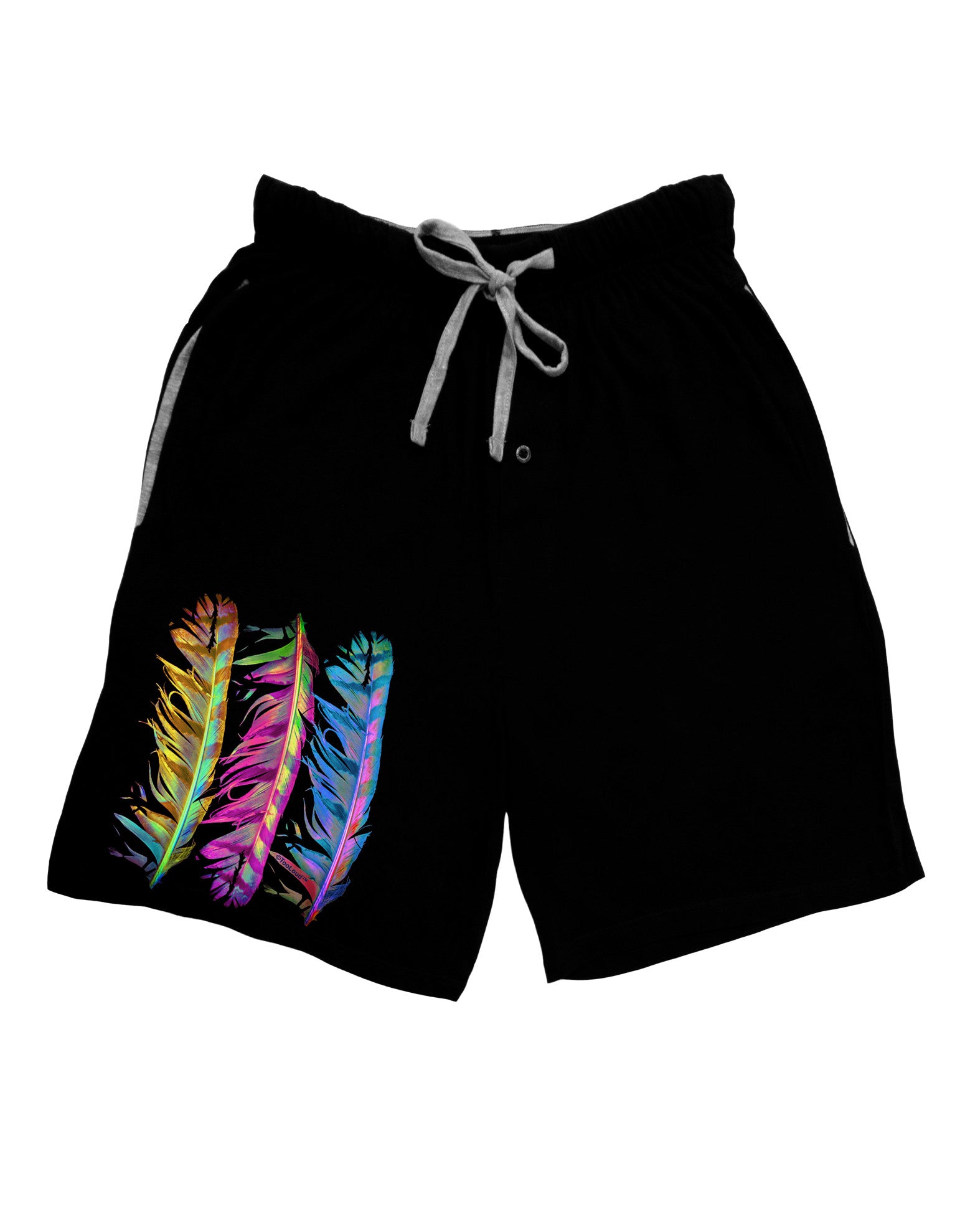 Magic Feathers Adult Lounge Shorts-Lounge Shorts-TooLoud-Black-Small-Davson Sales