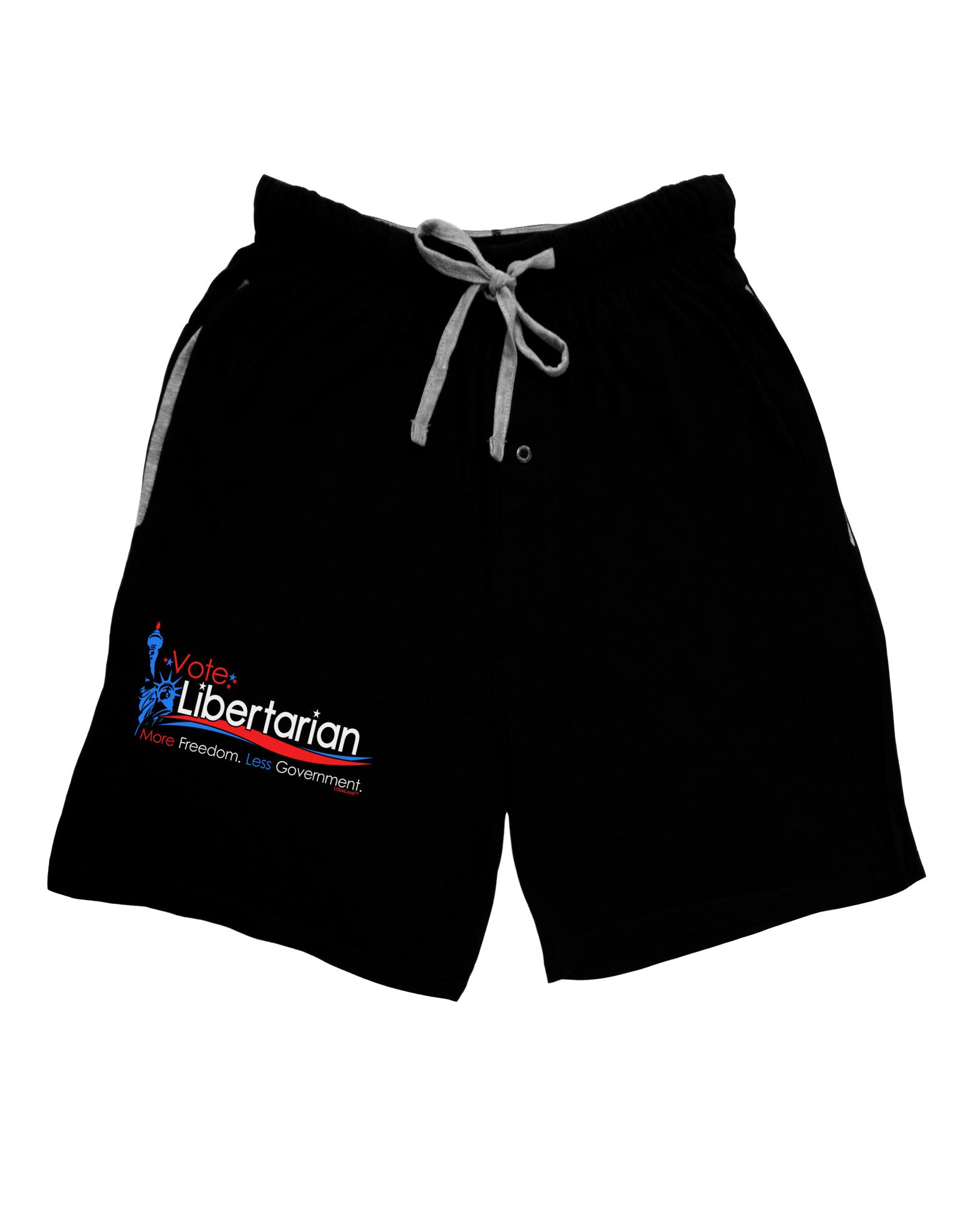 Libertarian Slogan Adult Lounge Shorts-Lounge Shorts-TooLoud-Black-Small-Davson Sales