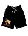 Cute Taco Lion Text Adult Lounge Shorts-Lounge Shorts-TooLoud-Black-Small-Davson Sales