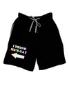 I Think He's Gay Left Adult Lounge Shorts by TooLoud-Lounge Shorts-TooLoud-Black-Small-Davson Sales